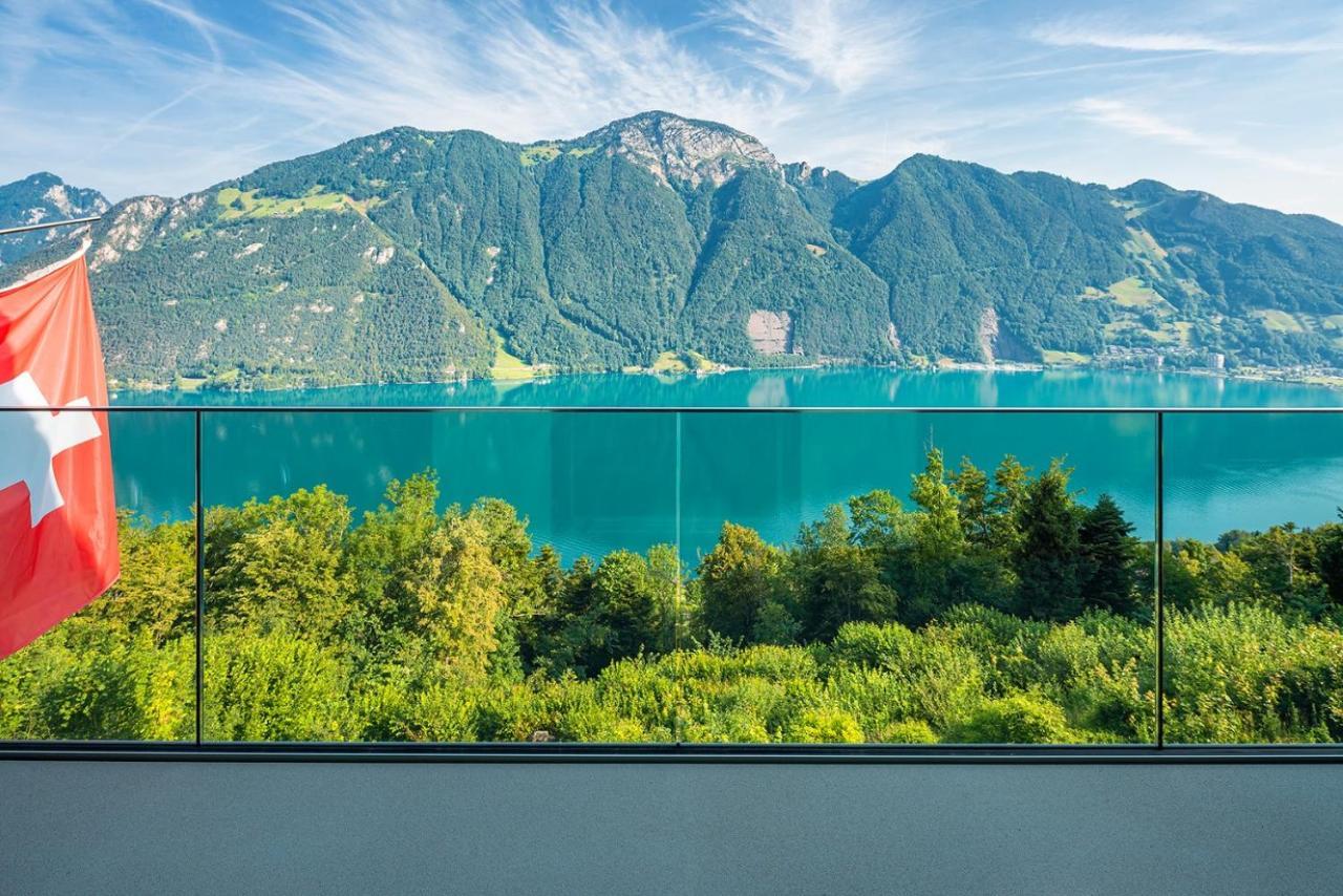 Exklusives Chalet Mit Traumhafter See- Und Bergsicht Seelisberg Zewnętrze zdjęcie